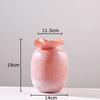 Red Matte Glass Vase Hydroponics Flower Plant Pot Table Decoration Flowers Arrangement Floral Edge Vases Room Aesthetic Decor