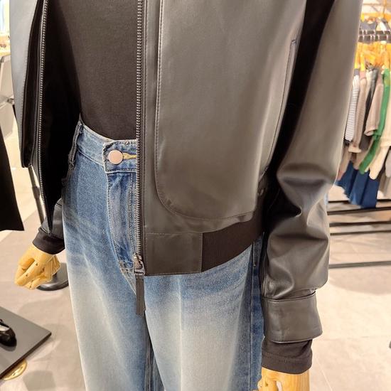ABFZ Faux Leather B-Style Bomber Jacket