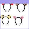 Bt21 Line Friends 3D pluche haarband voor dames, zacht en comfortabel, met schattige oortjes.