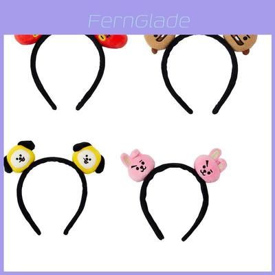 Bt21 Line Friends Kadınlar İçin 3D Peluş Kafa Bandı Yumuşak ve Rahat Chimmy Kulaklı Saç Çemberi Bandı