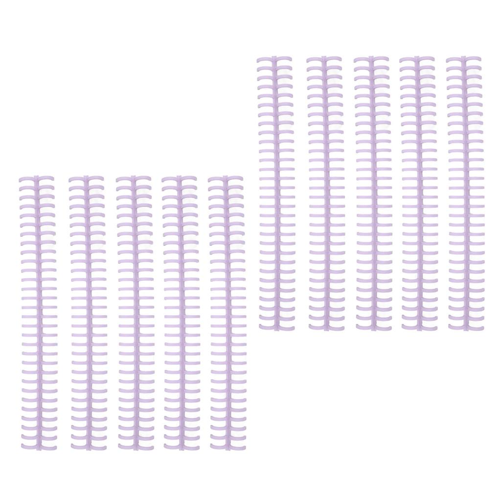 10Pcs Binding Spines Spirals Coils Combs 30 Holes Plastic Strip for Loose Leaf 1Celsius2in Diameter