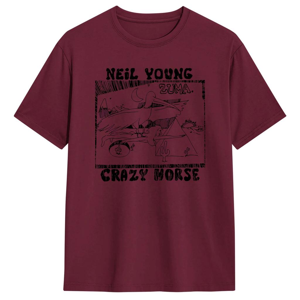 Neil Young Crazy Horse Zuma T-shirt Estiva Fresche T-shirt Cotone Girocollo Abbigliamento Oversize Manica Corta Streetwear T-shirt