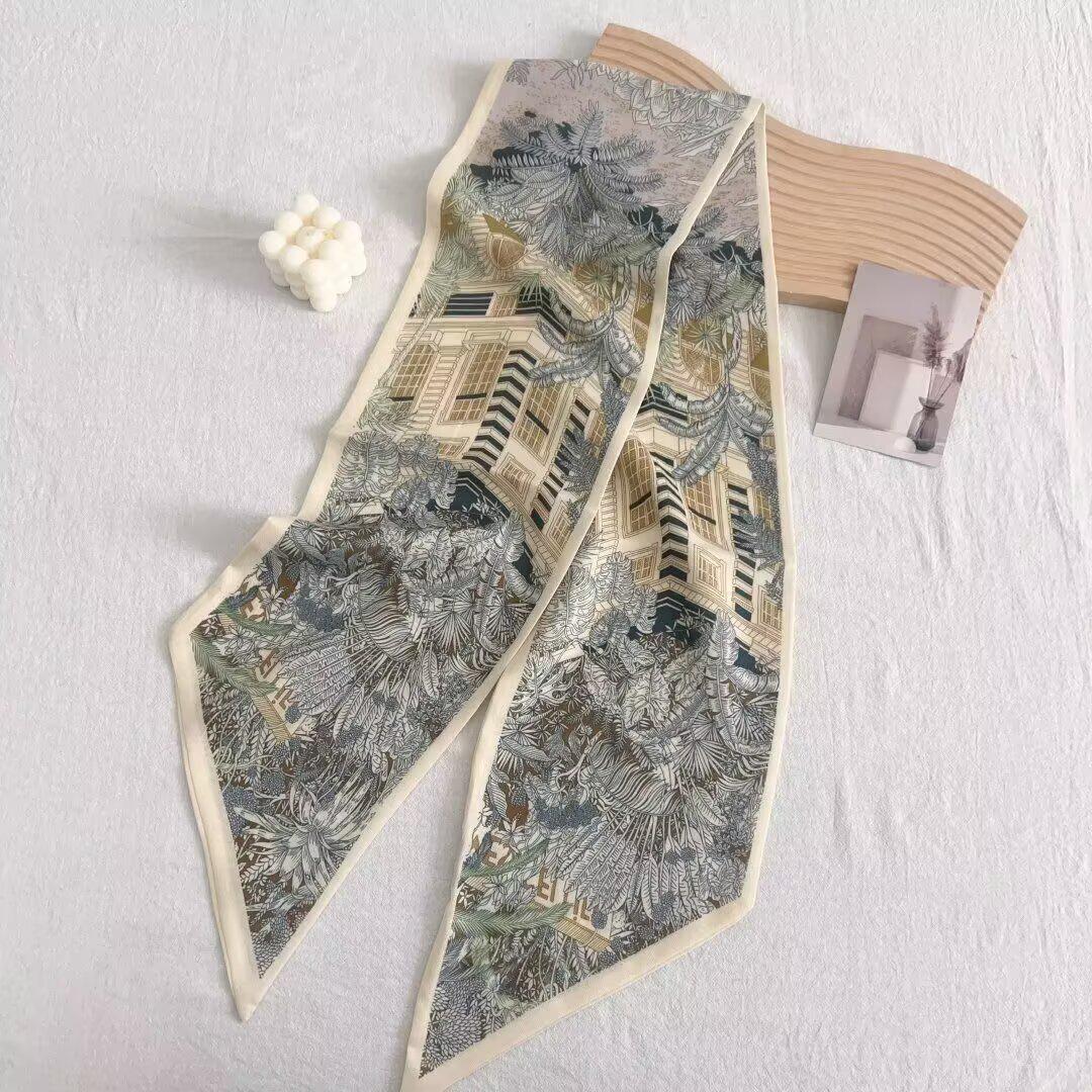 

Korean-Style Double-Layer Velvet Long Ribbon Scarf for Women