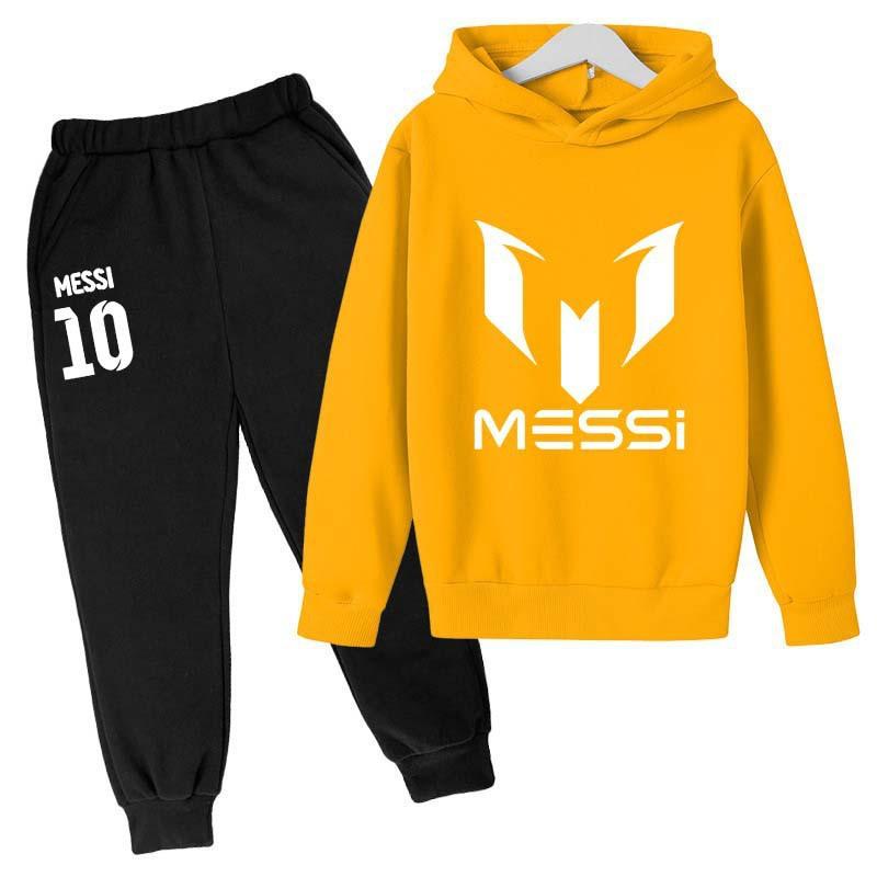 New Argentine Football Superstar Messi Children Hoodie + Pants 2pcs Sets Kids Boys Girls Spring Autumn Fashion Tracksuits