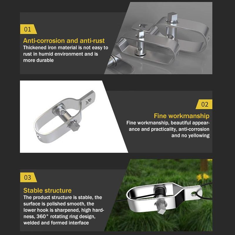 Heavy Duty Wire Tightener Silver Galvanised Cable Tensioner Wire Buckle Farm For Secure Barbed Wire Greenhouses Grape Vines