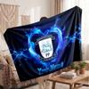 Preston North End Personalized Fleece Blanket With Football Logo, Custom Name Text Soft Warm Home Throw Blanket