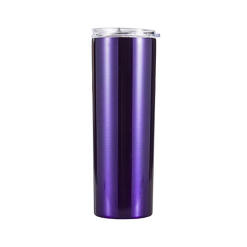 20oz Stainless Steel Insulated Slim Cup with Solid Color and Logo Printing.