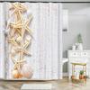 Seaside Scenic Beach Shells Shower Curtains Bathroom Curtain Frabic Waterproof Polyester Bath Curtains for Bathroom 180x180cm