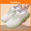 Lässige atmungsaktive Flyknit-Sneaker für Damen mit flacher Sohle für Sommerkomfort