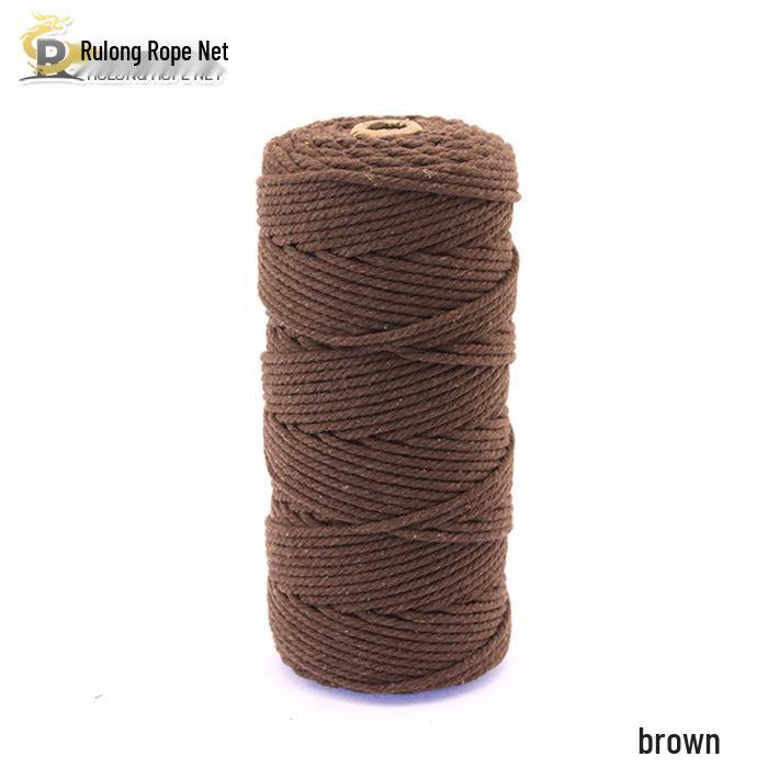 3mm Color Cotton Rope for DIY Handmade Tapestry, Weaving, and Drawstring Projects