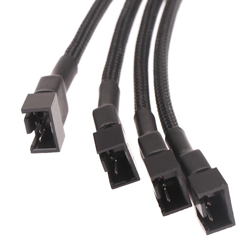 1Pc ventilátorový splitter kabel 4pinový adaptérový kabel 1 až 1 2 3 4 Počítačový CPU Ventilátor Splitter PC ventilátor Prodlužovací napájecí kabel Příslušenství