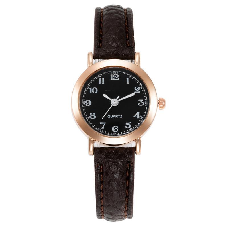 Vintage Korean Style Womens Quartz Watch With Leather Strap For Casual Fashion
