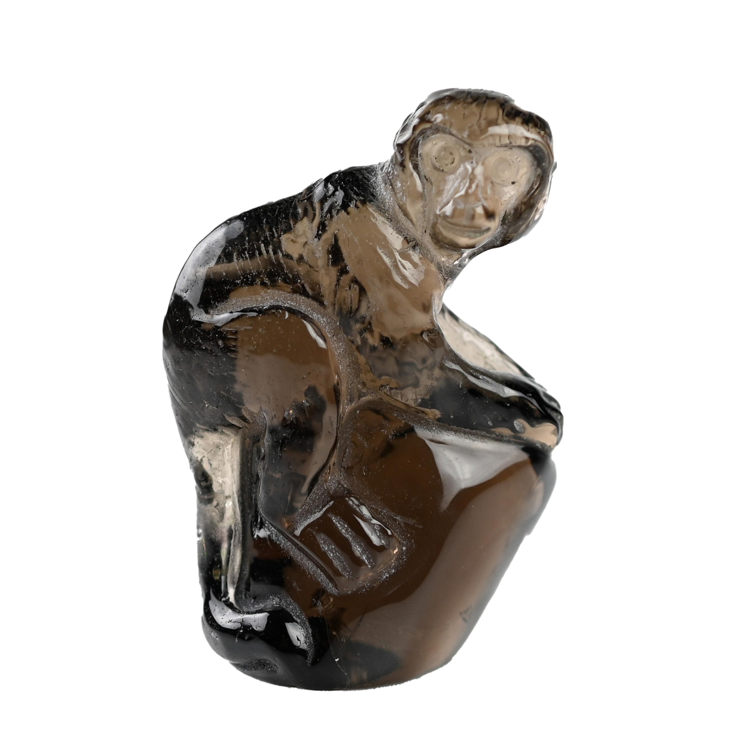 

Дымчатый Кварц Коричневый Кварц Скульптура Обезьяны 5см Ш x Г x 7см В 121г Натуральный Камень Энергетический Камень Фигурка Декор Интерьера [Eigado] Размер 3.3см Вес