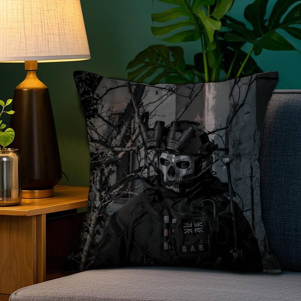 Classic Game CCall of DDuty Pillow Case Sofa Living Room Bedroom Doublesided Printing Square Cushion Nap Time Pillow Case