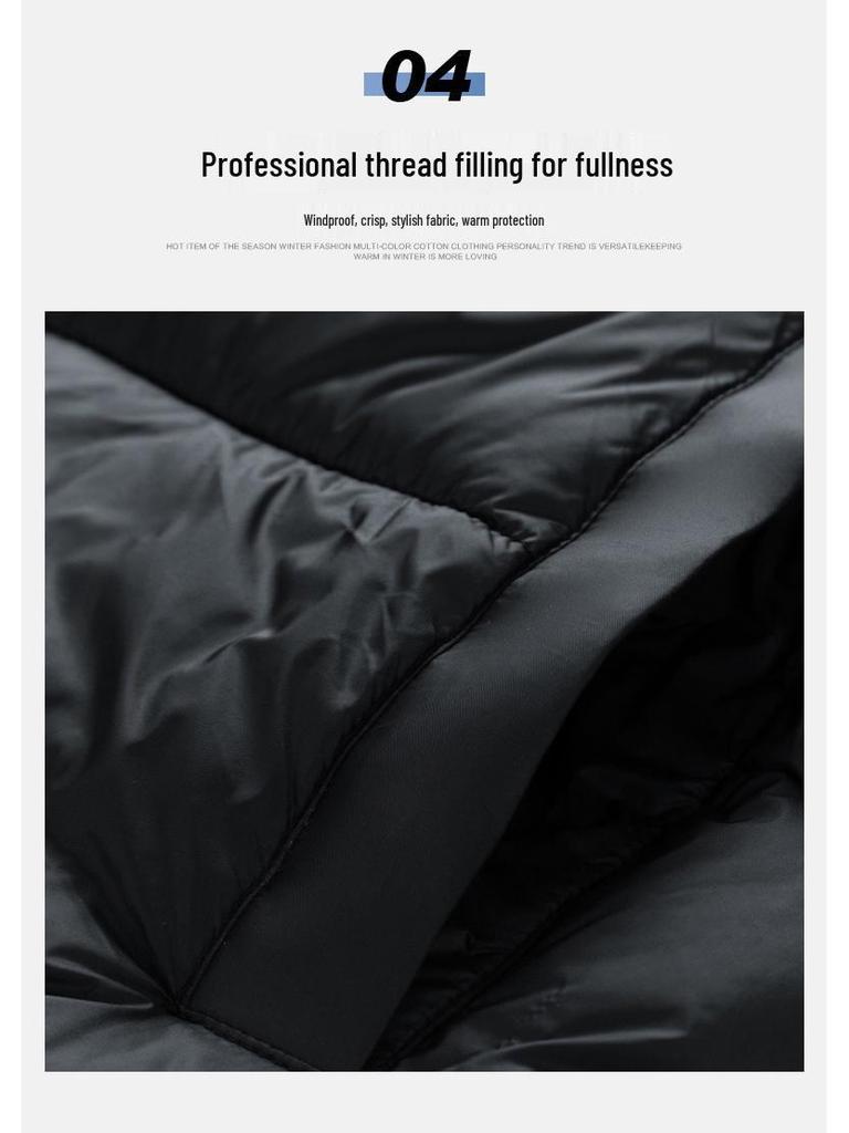 Men's Winter Korean Style Down Jacket - Stand Collar, Fluffy, Warm, and Trendy