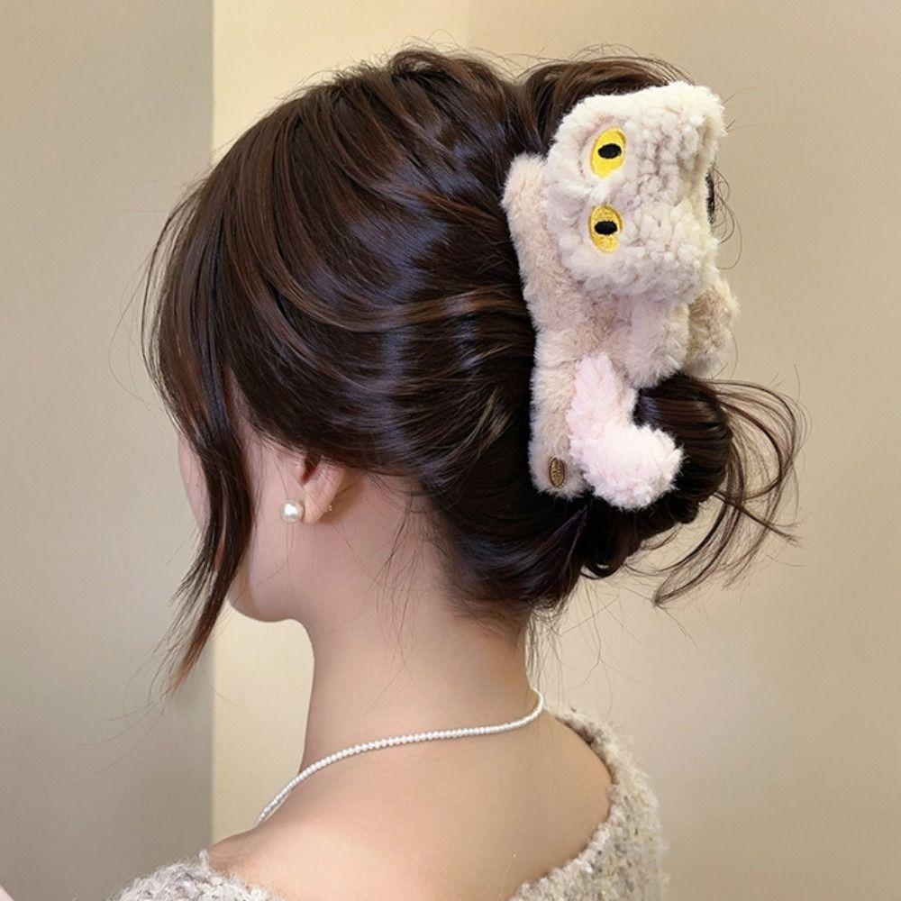 kitten Cat Hair Clip Grab Clip Cute Hairpin Creative Plush Hair Claw  Daily