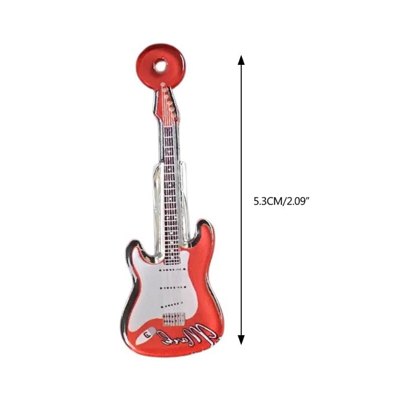 Gitarren Haarnadel für Teenager Elegante Haarspange 2000er Anime Mädchen Niedliche Haarform Dekorationen
