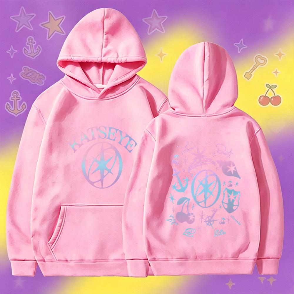 Katseye Gradient Print Hoodie Oversized Pullover