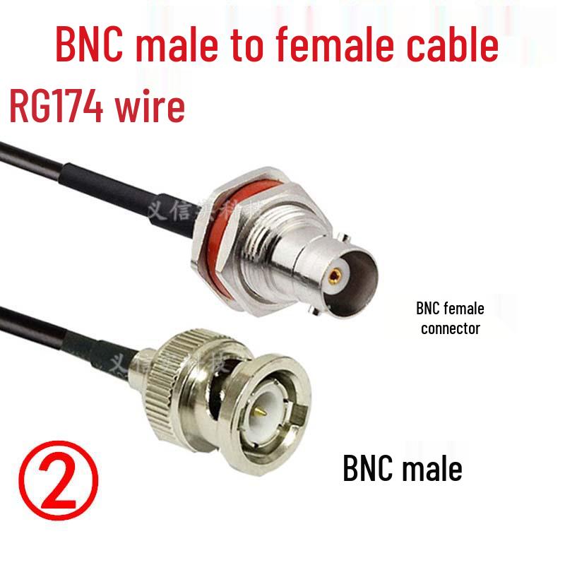 RG174 BNC Male to Female RF Coaxial Extension Cable for Wireless Microphone Antenna
