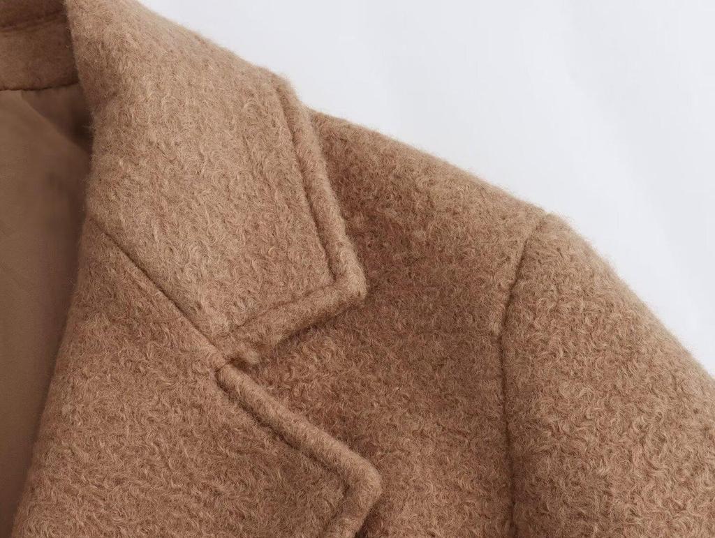 2024 Autumn/Winter European & American Women's Long Wool Coat