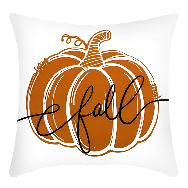 Neuer Kürbis Kissenbezug Herbst Orange Weiß Kürbis Kissenbezug Thanksgiving Sofa Dekokissenbezug