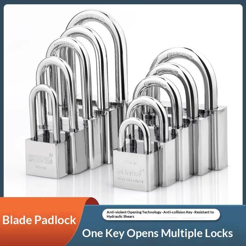 1 PCS High Security Stainless Steel Keyed Alike Padlocks Cut Resistant Shackle For Gates Lockers Warehouse 6