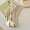Female Spring and Autumn Macarons Cream Solid Color Wicking Sweat Tube Cotton Socks