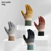 Knit Gloves Women's Double-layer Fleece-thickened Cold-proof Touch Screen Finger Warm Outdoor Cycling Gloves