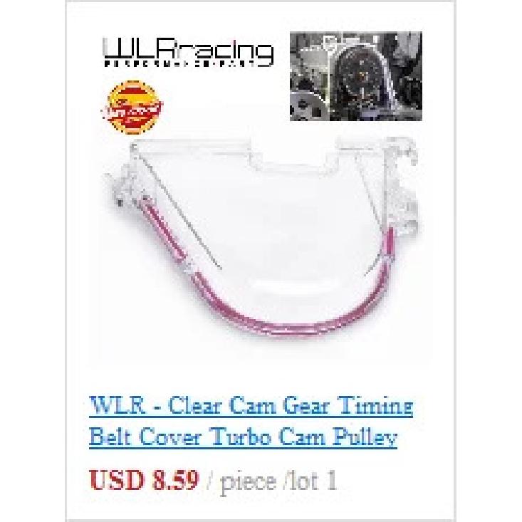 WLR Clear Cam Gear Cover Timing Belt Cover Turbo Cam Pulley For 96-05 Mitsubishi Evolution Lancer EVO4-8 4G63 WLR6338