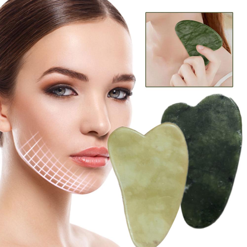 Natural Stone GuaSha Jade Facial Beauty Scraping Massage Tools Firm Skin Care Face Gua Sha SPA Physical Therapy Gue Che Roller
