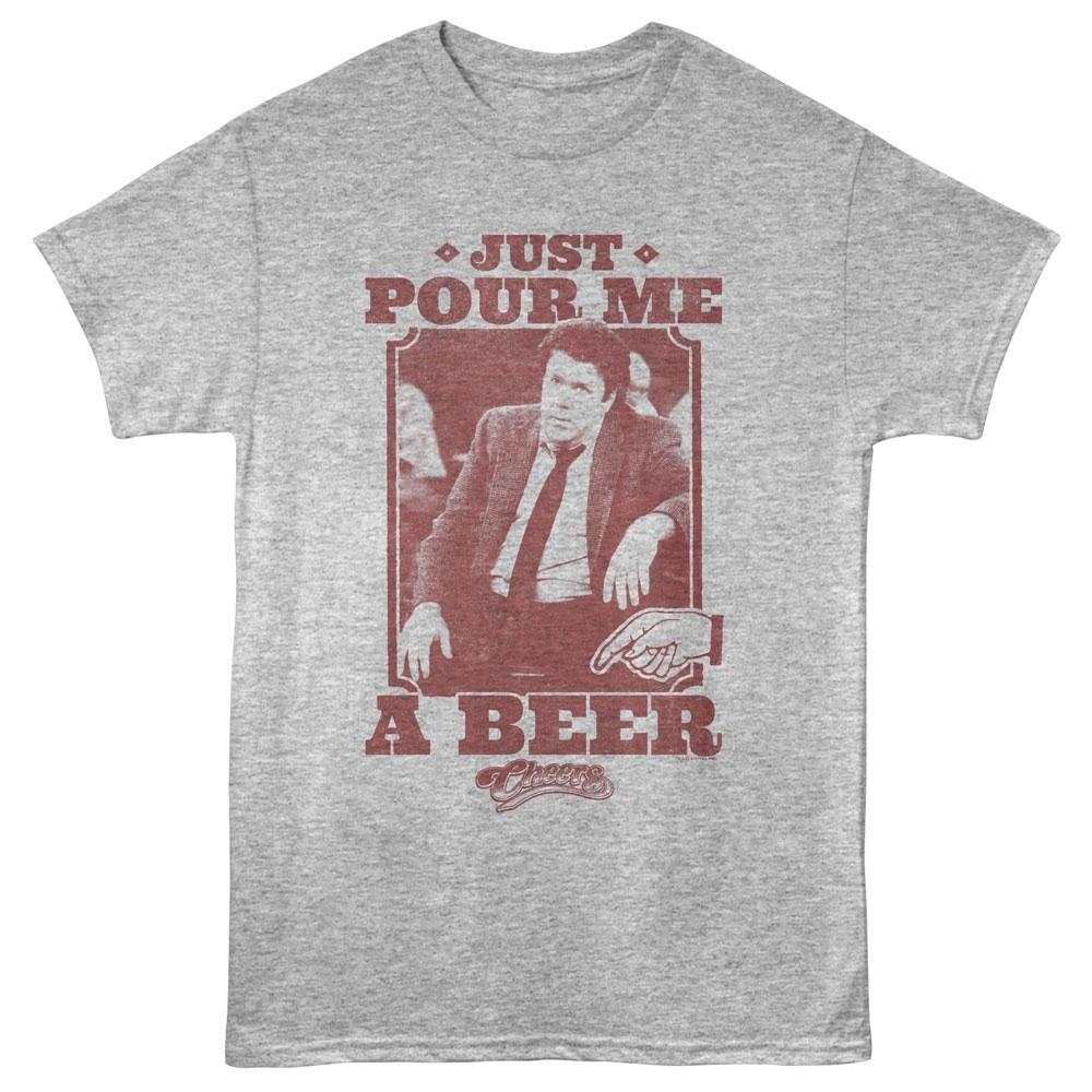 

ICONIC CHEERS TV SHOW T Shirt POUR ME A BEER Funny 90039;s Official Grey Heather Unisex T-Shirt XXL