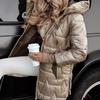 2026 Winter Womens Hooded Mid-Length Loose Cotton Puffer Coat Warm Fashion Casual Outerwear