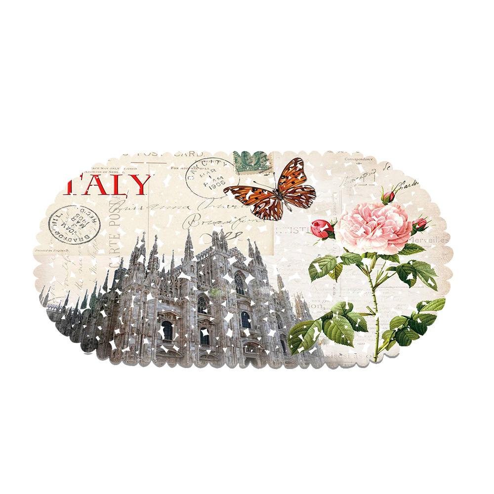 Ванная ПВХ Нескользящий Коврик Кухня Туалет Туалет Душ Полый Водонепроницаемый Коврик Напольный Коврик 35*70CM