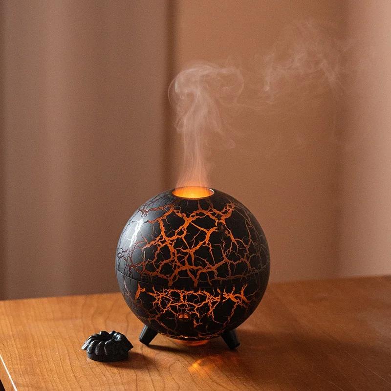 Ultrasonic Planet Aromatherapy Air Humidifier 200ML USB Spray Fragrance Essential Oil Diffuser Colorful Flame Cool Mist Maker