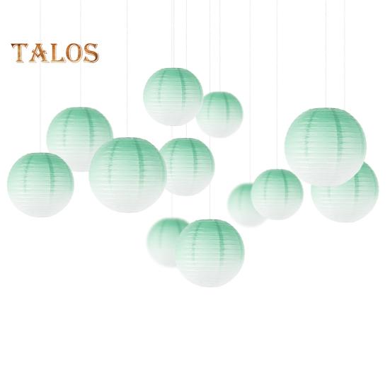 Paper Lantern Gradient Color Summer Party Wedding Lantern Decorative Light Indoor Outdoor Festive Atmosphere Decor