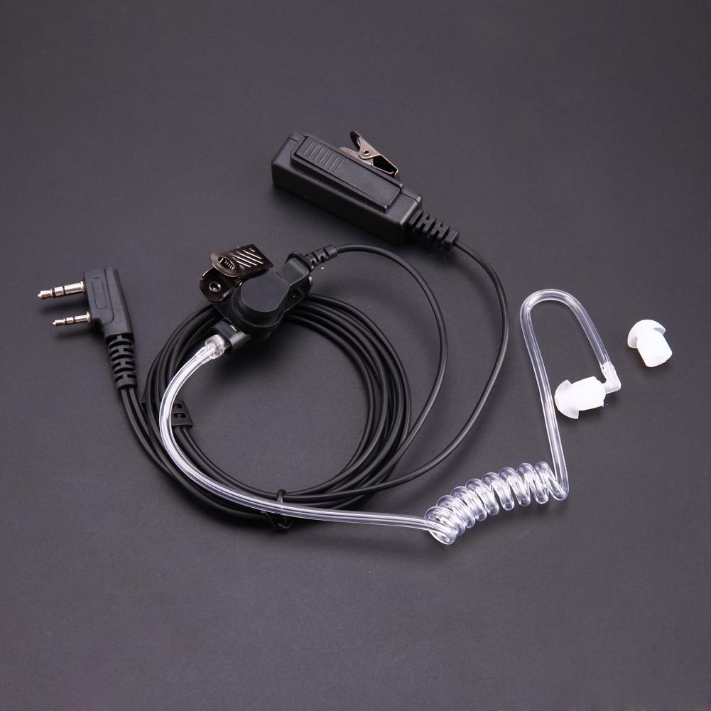 for Baofeng Kenwood UV-5R Radios Microphone Earphone Earbud Earpiece Headphone 2 Pin Covert Acoustic Tube Earpiece Headset Mic