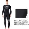 Men's 3mm Neoprene Full-Suit Wetsuit for Diving, Surfing, and Fishing, One-Piece Back Zip, Classic Style, Size L