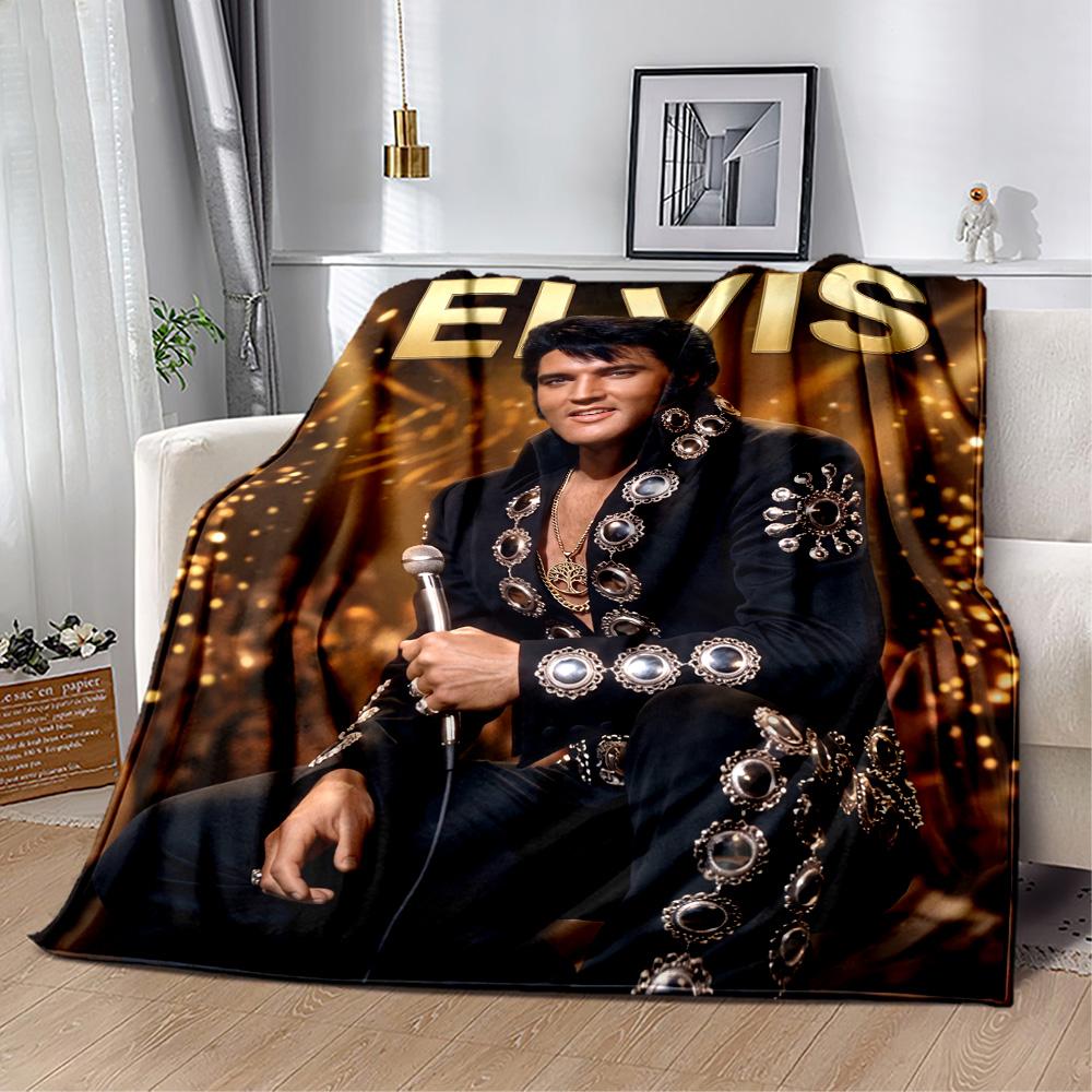 Manta de Rendimiento de Elvis Presley Suave Cálida Acogedora Perfecta para Sala de Estar Cama Ropa de Cama para Todas las Ocasiones Estilo Moderno