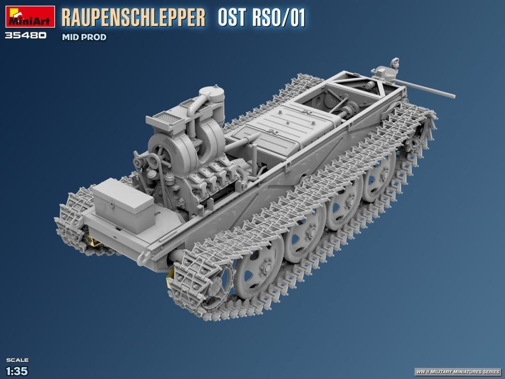 Miniart Laupenschlepper OST Plastic Model Kit MA35480 1/35 RSO/01 Mid-Type (Military Vehicle)