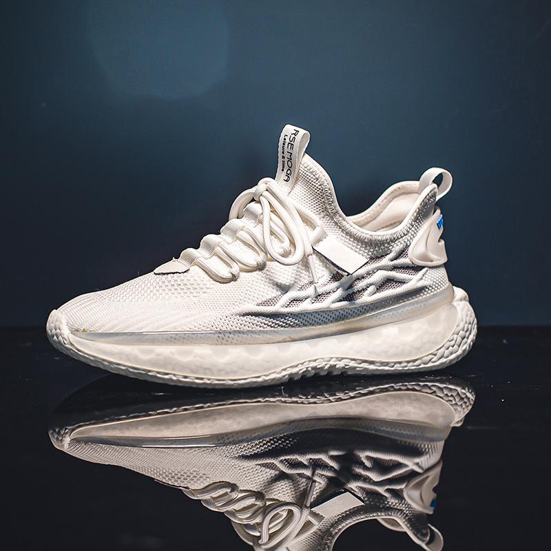 Summer New Fly-woven Shoes Men's Lightweight Foam Sole Basketball Running Sports Shoes Original Walking Soft Sole