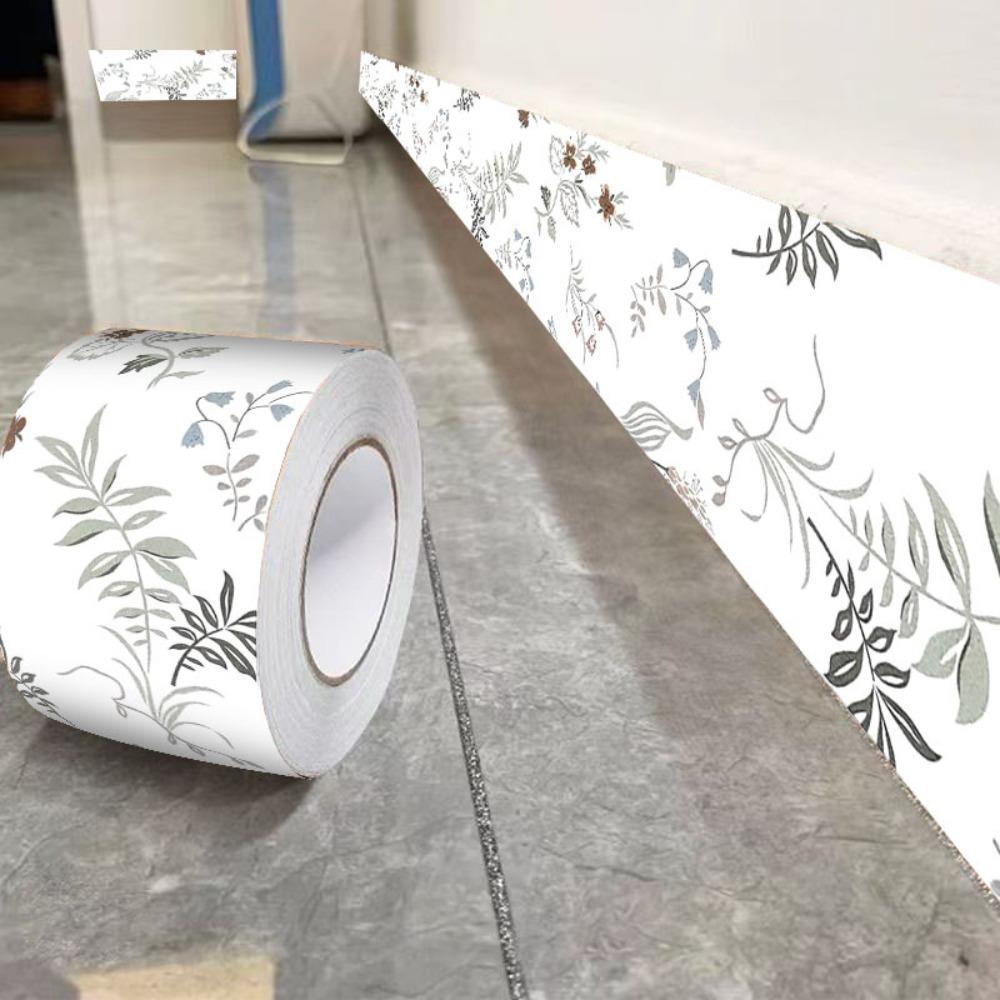 Fashion 5 Meter Wall Base Self Adhesive Anti-collision Wall Sticker Thickened Soft Decoration Strips Living Room