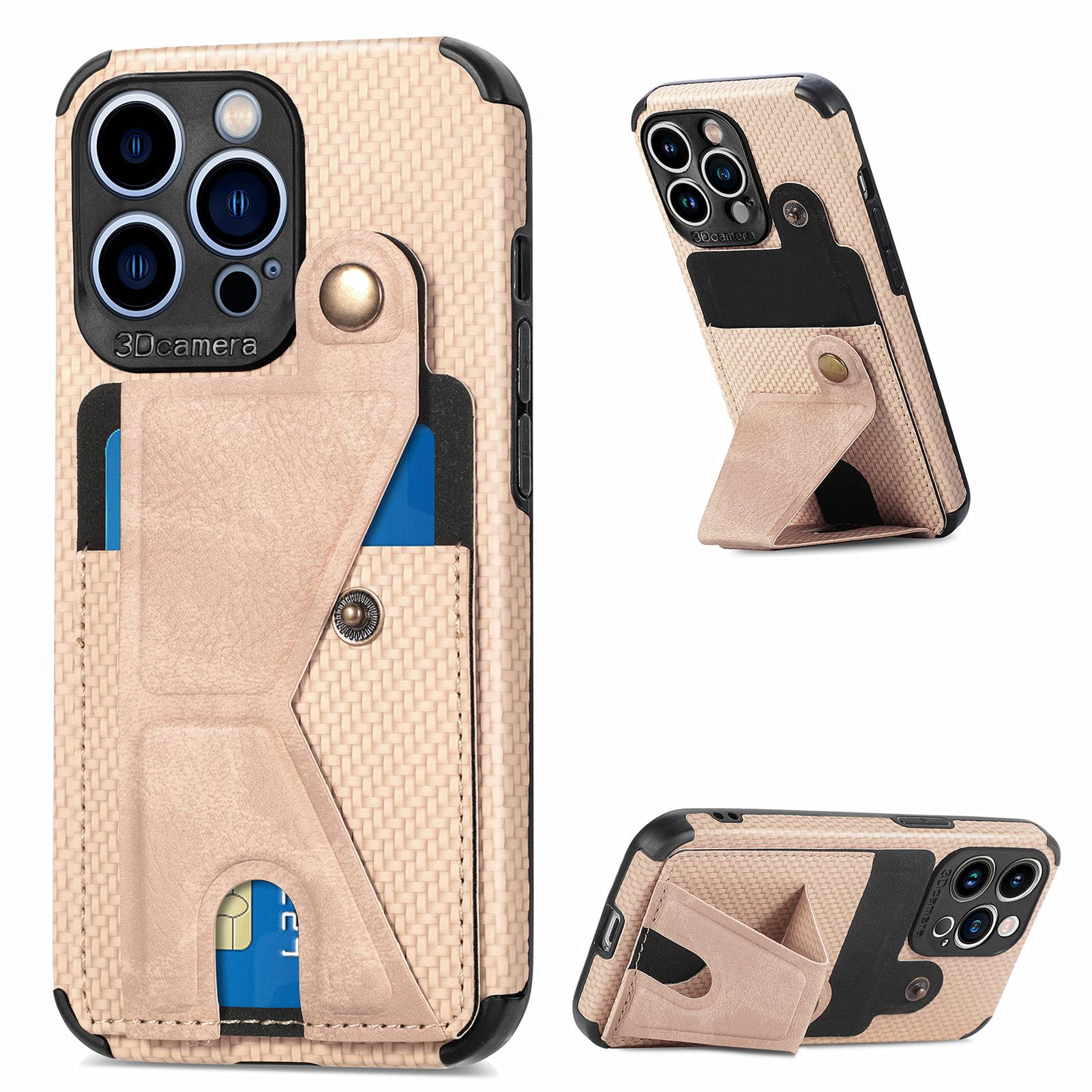 

Магнитный кошелек-держатель для карт, чехол-подставка для iPhone 16 Pro Max 16e 13 11 12 14 15 Plus XR X XS, чехол-сумка, карманный чехол из углеродного волокна For iphone 13 хаки
