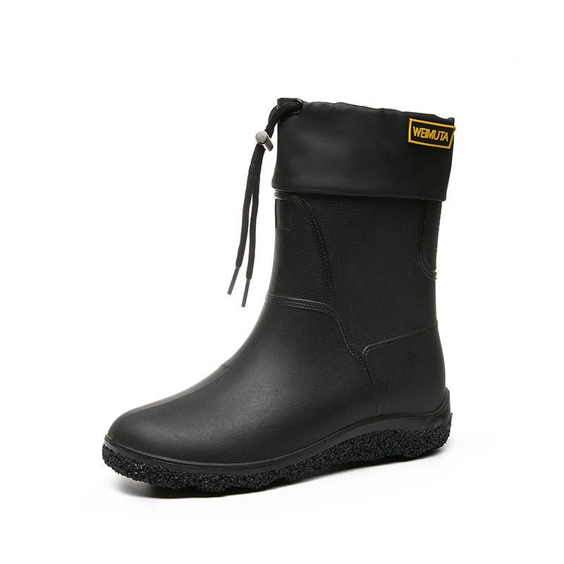 

Мужские туфли среднего размера, британские, водонепроницаемые, повседневные, резиновые, легкие, кухонные, нескользящие, резиновые, рабочая обувь на платформе 39 чёрный