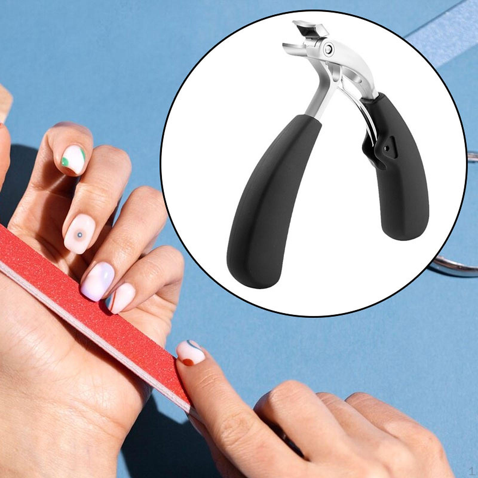 

Щипчики для ногтей для толстых ногтей, нержавеющая сталь, кусачки для ногтей, триммер для ногтей для пожилых людей серебряный