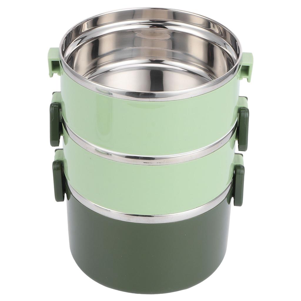 Isolerad matlåda Rostfri stål Bento-låda Bärbar matbehållare Köksredskap Tre lager/