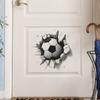 Kreative Wanddurchbruch Fußball Schlafzimmer Wohnzimmer Hintergrund Verschönerung Dekoration Wandaufkleber