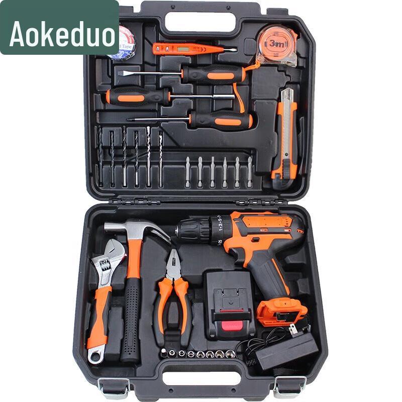 Aokedu Cordless Drill & Hardware Tool Set