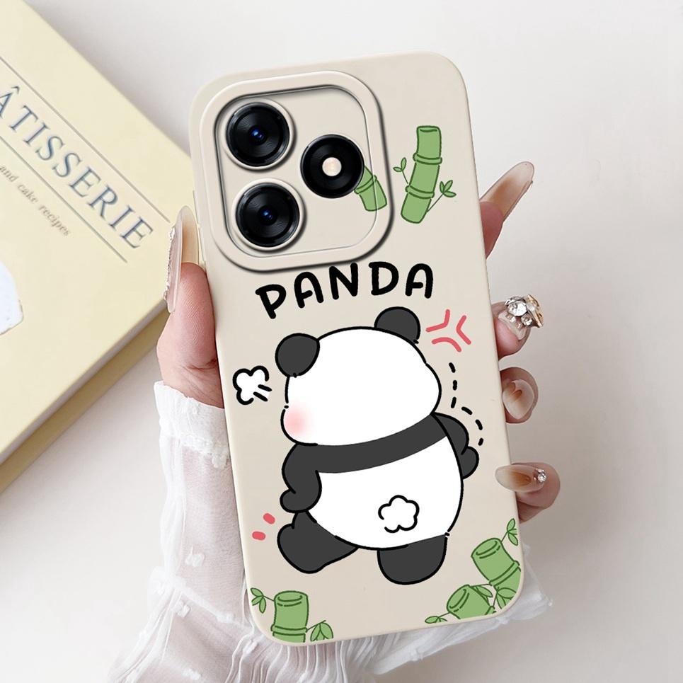 For Cover Tecno Spark 10 Pro Lovely Panda Funny Animals Meme Funda Etui For Tecno Spark 10 10C Spark10 Soft Liquid Silicone Etui