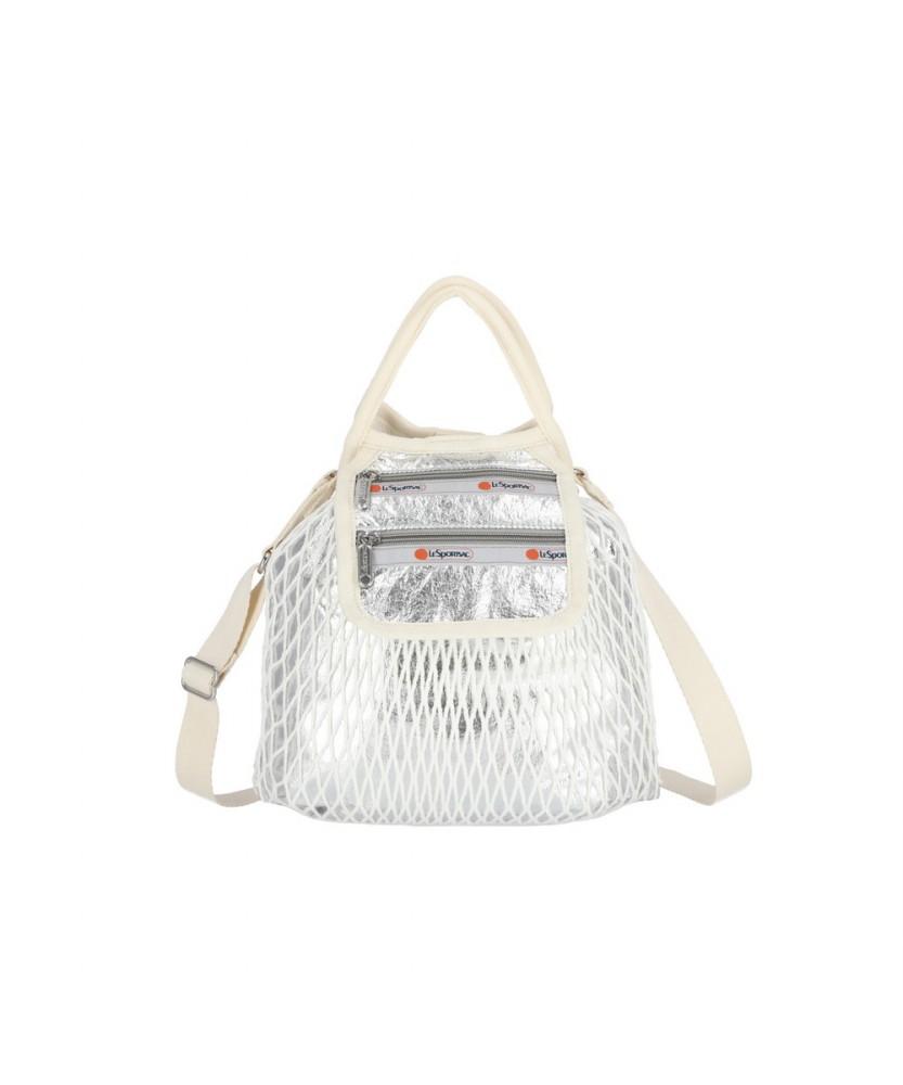 Lesportsac Fishnet Silver Foil Small Shoulder Bag [1571.Ld05]