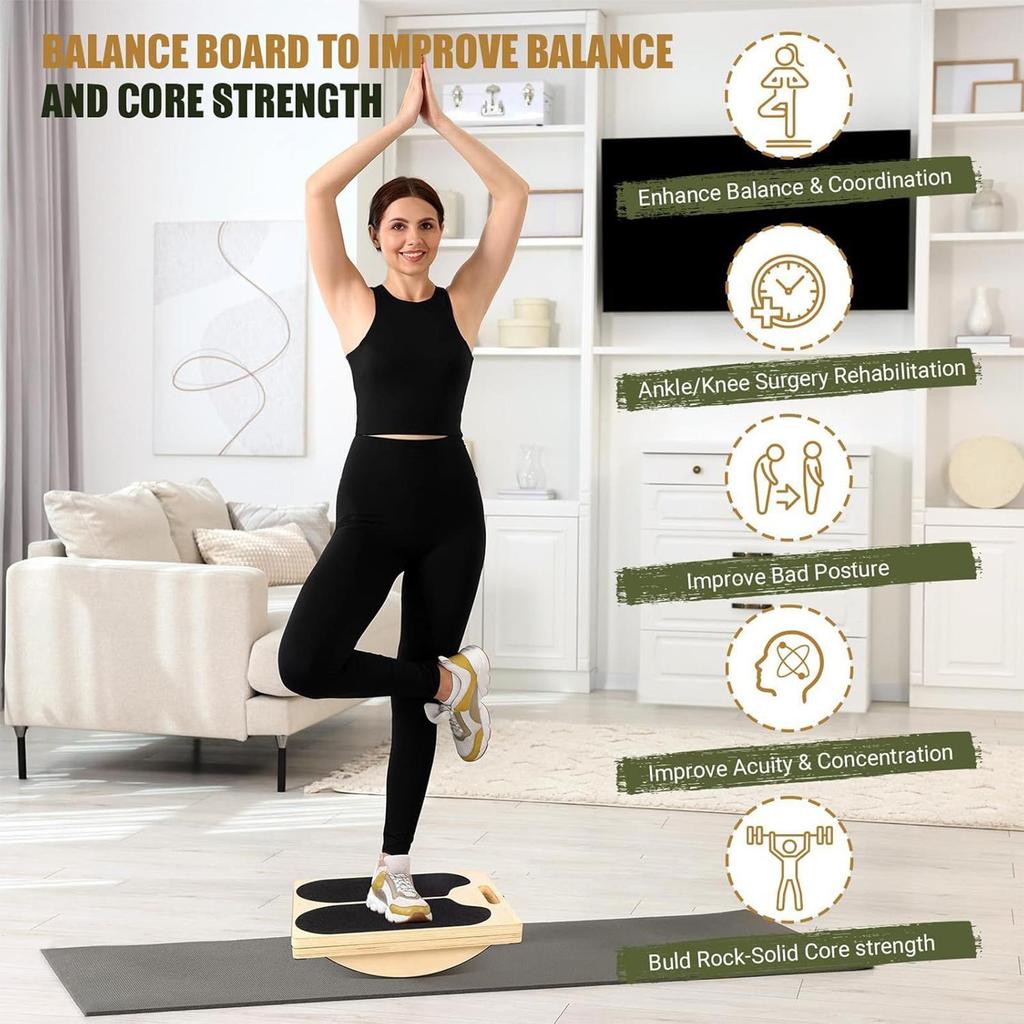 Calf Stretch Board 5-Angle Adjustable Fitness Gear Wooden Incline Board for Women Men Post-Workout Home Gym Break Sports
